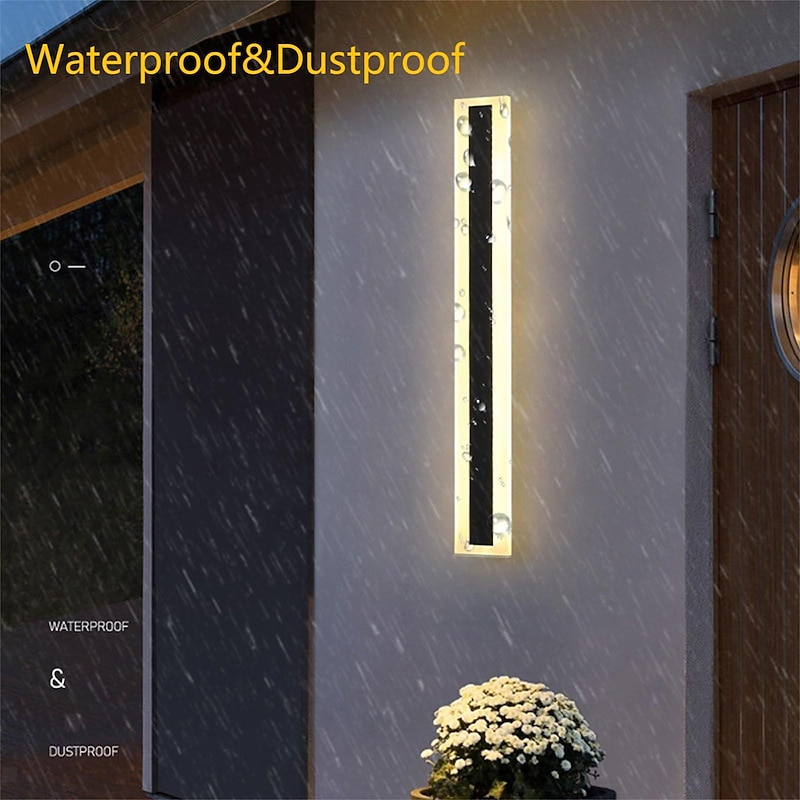 LED Outdoor Wall Lights IP44 Waterproof Simple Outdoor Iron Wall Light 110-240V 20 W2