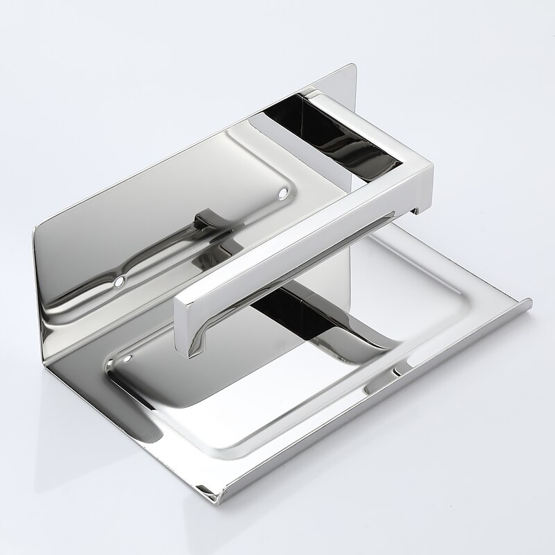 Multifunctional Toilet Paper Rack 304 Stainless Steel Roll Paper Towel Rack Large / Small Mirror Bright Light Color2