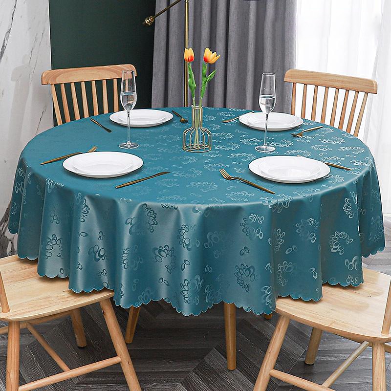 Tablecloth Round Table Cloth Wipe Clean Vinyl Spring Tablecloth Farmhouse Outdoor Picnic Cloth Table Cover For Wedding,Dining,Easter2