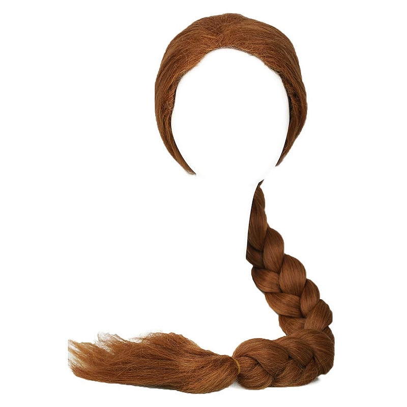 Shrek Princess Fiona Wigs Ultra-long Brown Braid Wig Cosplay Accessory Coslive Halloween Wigs
