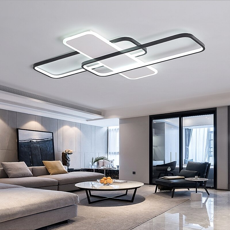 Ceiling Lights Dimmable Ceiling Lights Aluminum Modern Style Black LED Modern 110-265V4