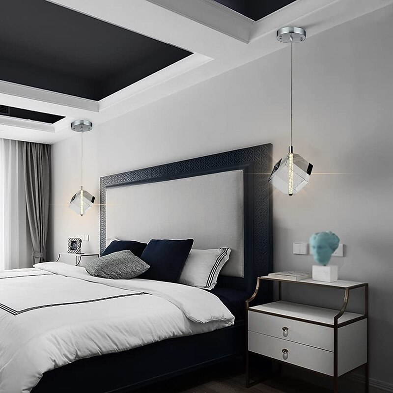 1-Light 9cm  Crystal Mini Pendant Light LED Metal Mini Electroplated Island Lights Modern Contemporary Style  Kitchen Dining  Home Bar Light 110-120V 220-240V3