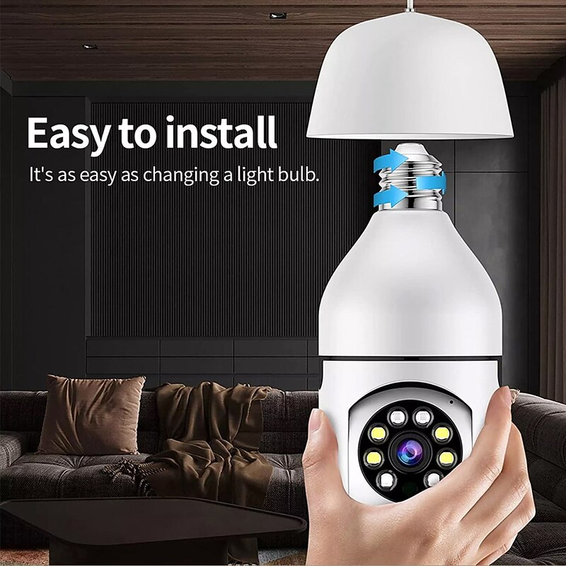 LED Bulb Light HD 1080P IP Camera Wireless Panoramic Home Security WiFi Smart Bulb Night Vision Camera4