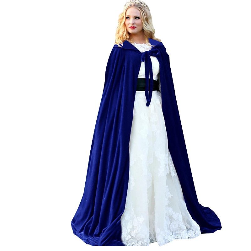 Retro Vintage Medieval Renaissance Cape Cloak Witch Viking Outlander Fancy Dress Women's Celtic Viking Fantasy Carnival Masquerade Performance Kid's Adults' Cloak Cap