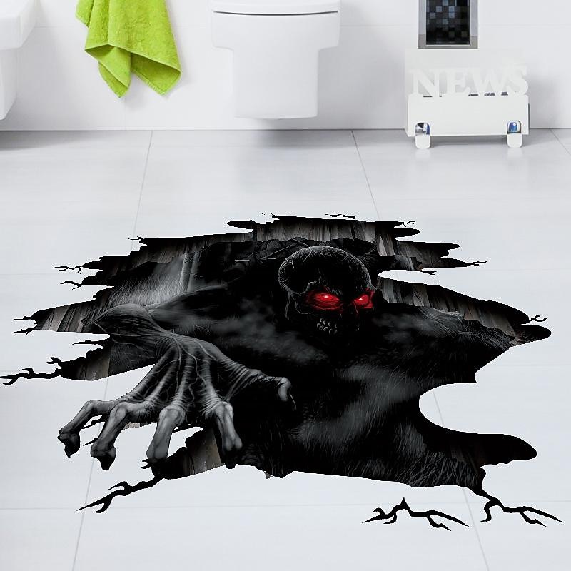 Halloween Theme Series Abyss Stickers Halloween Spoof Funny Wall Stickers Halloween Skeleton Decoration4