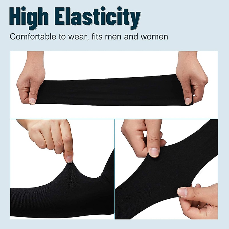 Unisex Compression Cooling UV Protection Sun Sleeves Long Arm Cover Anti-Slip Warmers for Outdoor Sports Sunblock Cover Summer Garden Arm Sleeves3