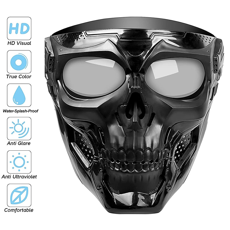 Halloween Motorcycle Helmet Riding Goggles Skull Face Mask Motorbike Racing Dirt Bike Off Road Safety Protective Glasses Motocross Eyewear3