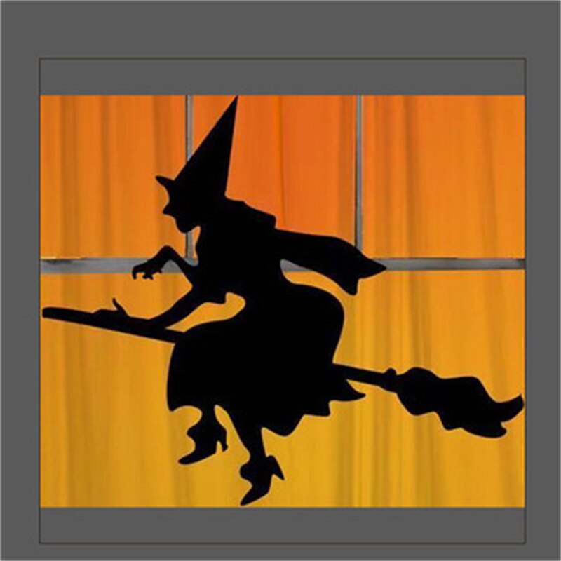 Halloween Decorative Wall Sticker Skull Witch Octopus Sticker Halloween Skeleton Decoration3