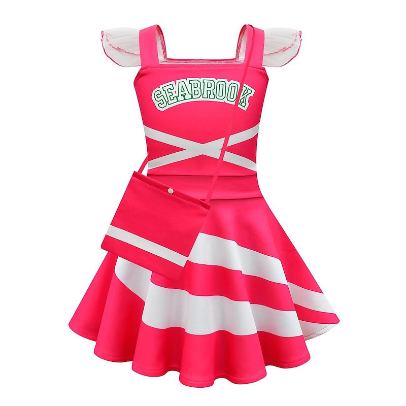 Z-O-M-B-I-E-S Zombies Dress Bag Vacation Dress Cosplay Movie Cosplay for Girls' Kid's Children's Day Masquerade4