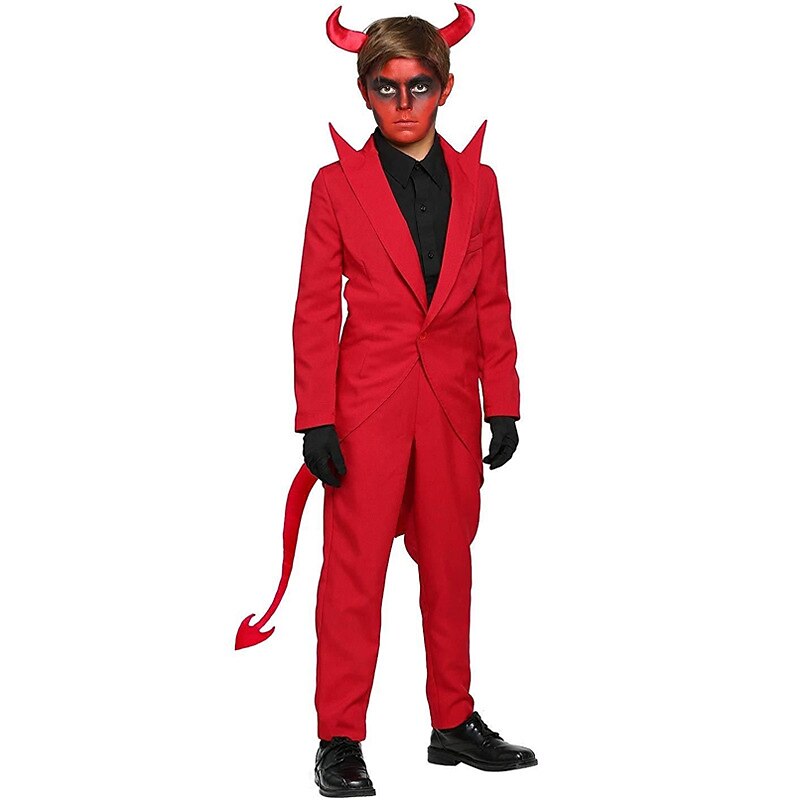Devil Cosplay Costume Halloween Group Family Costumes Kid's Boys Girls' Cosplay Halloween Halloween Carnival Masquerade Easy Carnival Costume for Walpurgis Night3