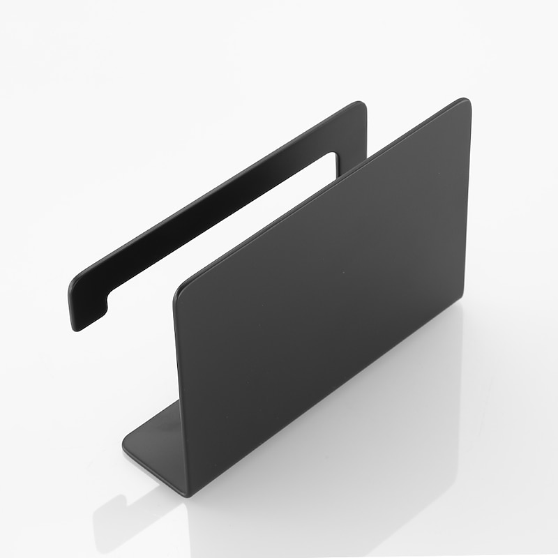 Toilet Paper Holder Multi-Functional Storage Roll Paper Holder Black Matt Space Aluminum2