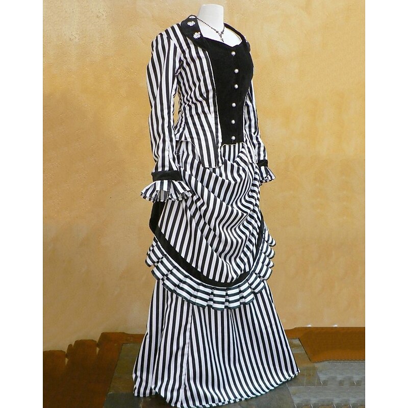 Rococo Victorian Ball Gown Party Costume Masquerade Prom Dress Plus Size Fancy Dress Women's Masquerade Carnival Party Halloween Adults' Dress3