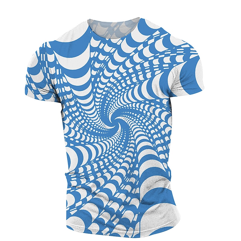 Men's Graphic 3D Shirt T Shirt Short Sleeve T shirt Round Neck Shirt Streetwear Exaggerated Casual Black Light Green Pink Summer Clothing Apparel Plus Size S M L XL XXL 3XL3