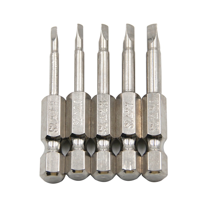 5Pcs/lot S2 Steel Magnetic Triangle Head Screwdriver Bits 50mm 1/4 Hex Shank Nozzle Pneumatic Screwdriver Electric Head