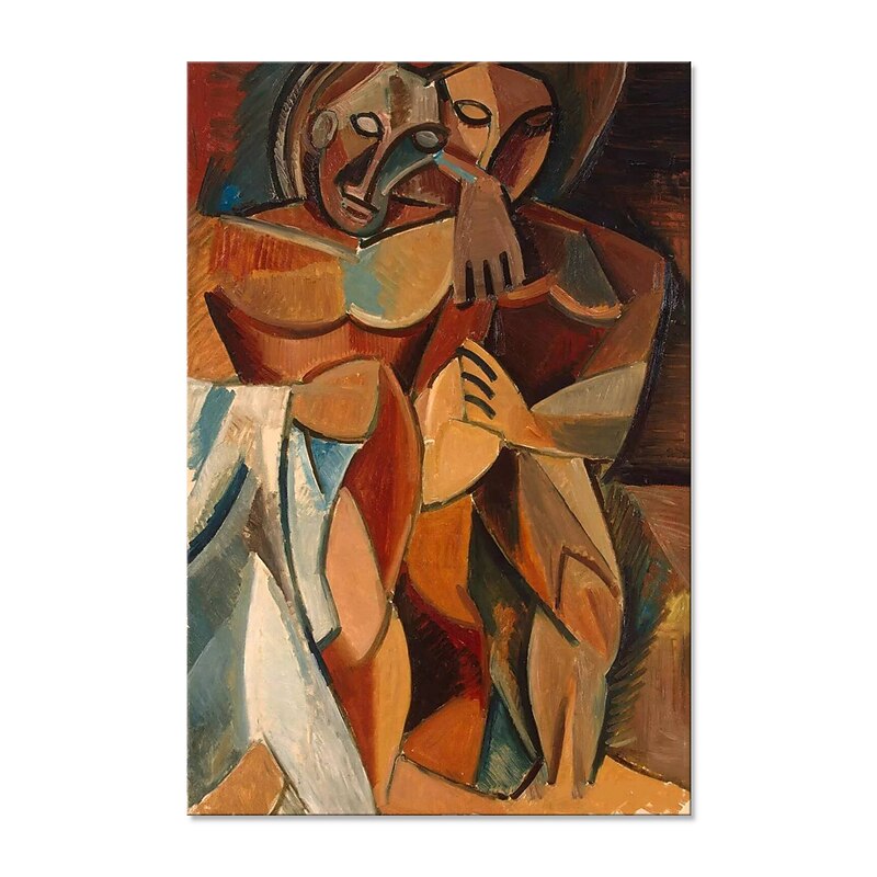 Handmade Oil Painting Canvas Wall Art Decoration Picasso Style Figures for Home Decor Rolled Frameless Unstretched Painting3