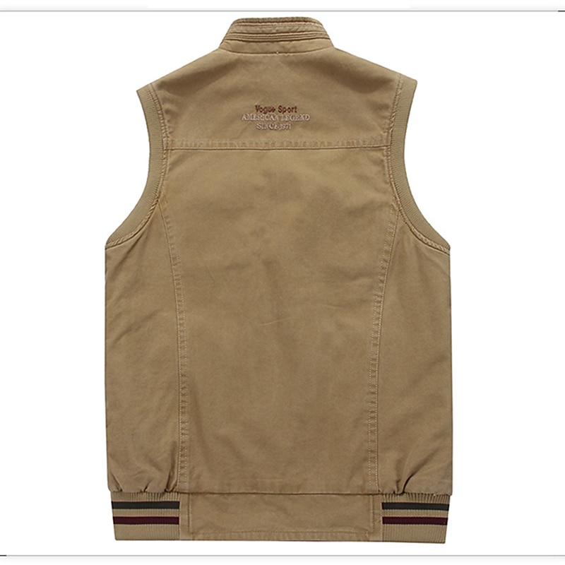 Men's Vest Gilet Fishing Vest Hiking Vest Sleeveless Vest Gilet Jacket Outdoor Street Holiday Daily Wear Streetwear Chic & Modern Spring Fall Pocket Cotton Blend Windproof Warm Pure Color Zipper4