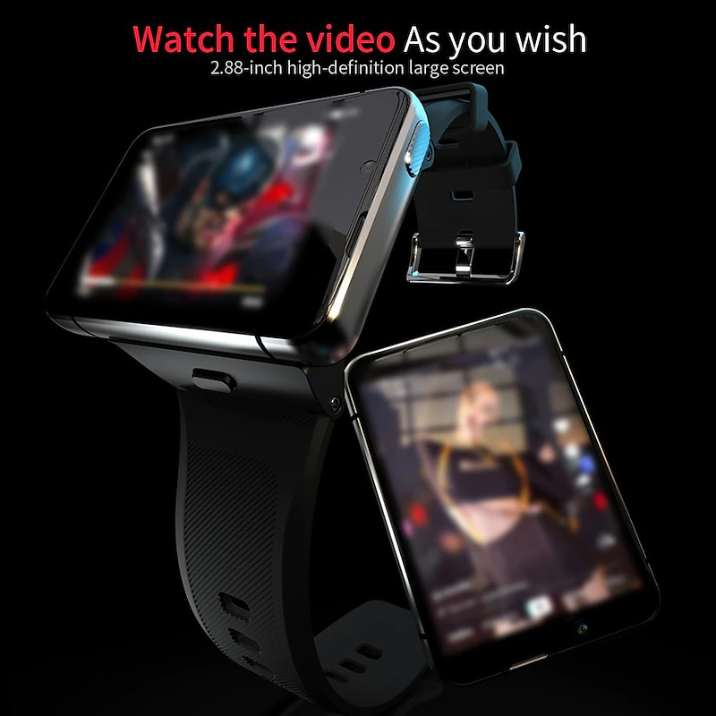 APPLLP Max Smart Watch 2.88 inch Smartwatch Fitness Running Watch 4G LTE Cellular Smartwatch Phone Bluetooth Pedometer Sleep Tracker Sedentary Reminder Compatible with Android iOS Women Men GPS Long 8