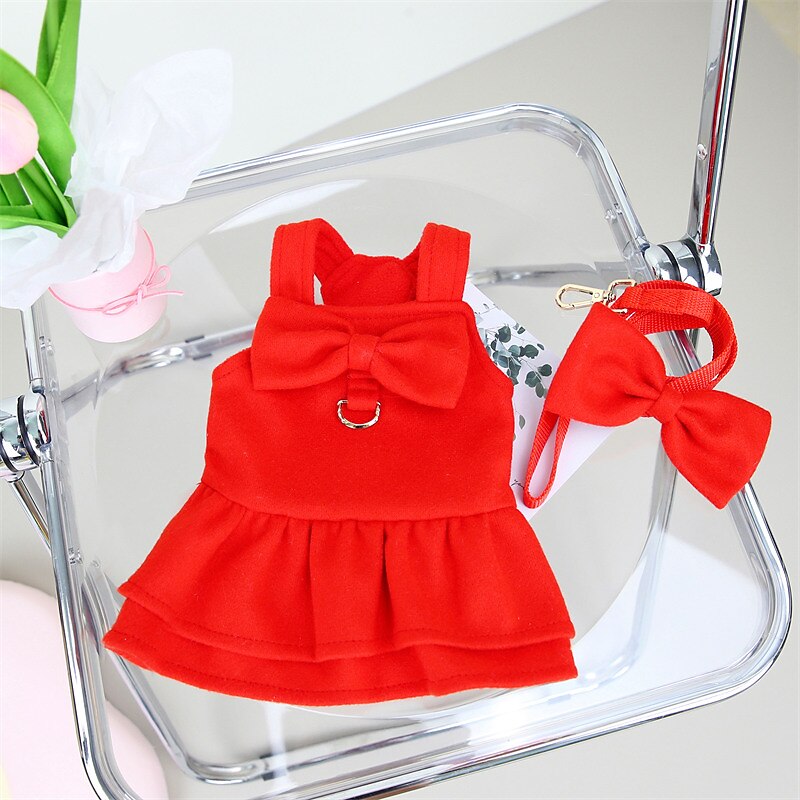 Dog Cat Dress Christmas gifts for pets Princess Cute Sweet Winter Soft Comfortable Christmas New Year Christmas Dailywear Casual Daily Husky Labrador Alaskan Malamute Golden Retriever Dalmatian3