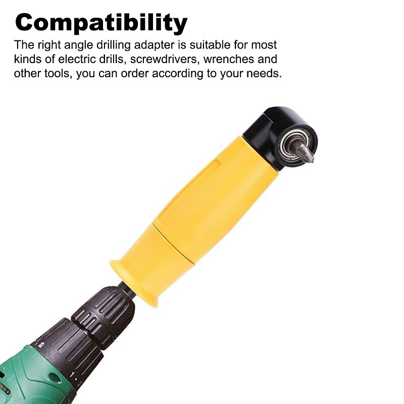 90 Degree Right Angle Corner Adapter Driver Drilling Extension Bits Device Portable Nut Torque Professional Drilling Accessory2