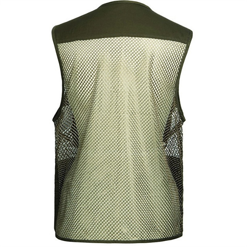 Men's Vest Gilet Fishing Vest Hiking Vest Sleeveless Vest Gilet Jacket Outdoor Holiday Streetwear Chic & Modern Summer Spring Pocket Quick Dry Polyester Breathable Color Block Zipper V Neck Regular3