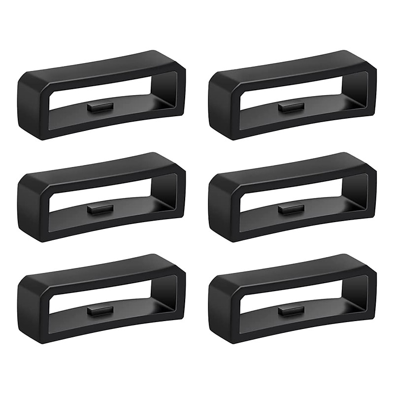 6 PCS Smart Watch Strap Loop for Samsung Galaxy Garmin Forerunner 220 Fenix 7/6/5/5 Plus Instinct 2/2 Solar / Solar / Instinct Standard Forerunner 945/935/745 Watch 3 45mm, Watch 46mm 22mm Silicone
