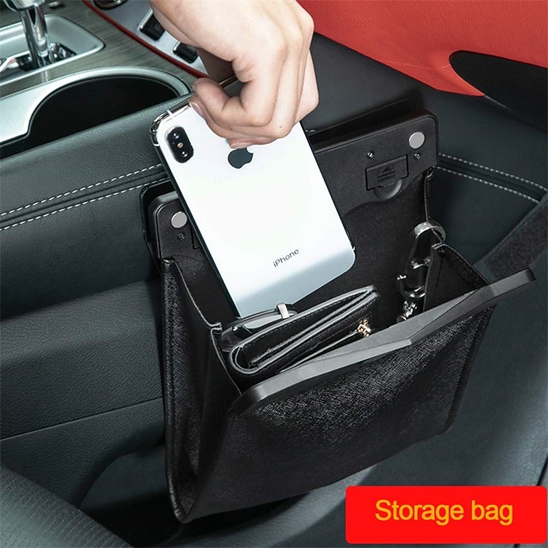 Collapsible Car Trash Can with LED Light - Leakproof, Hanging Storage Organizer for Vehicle, Multifunctional Trash Bin3