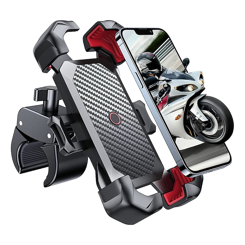 Motorcycle Phone Mount – Auto Lock Adjustable Bike Phone Holder for 4.7"-7" Cell Phones, Handlebar Compatible2