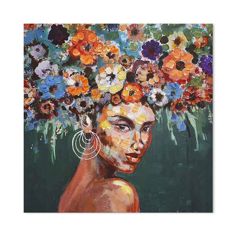 Handmade Oil Painting Canvas Wall Art Decoration Figure Portrait Fashion Girl for Home Decor Rolled Frameless Unstretched Painting2