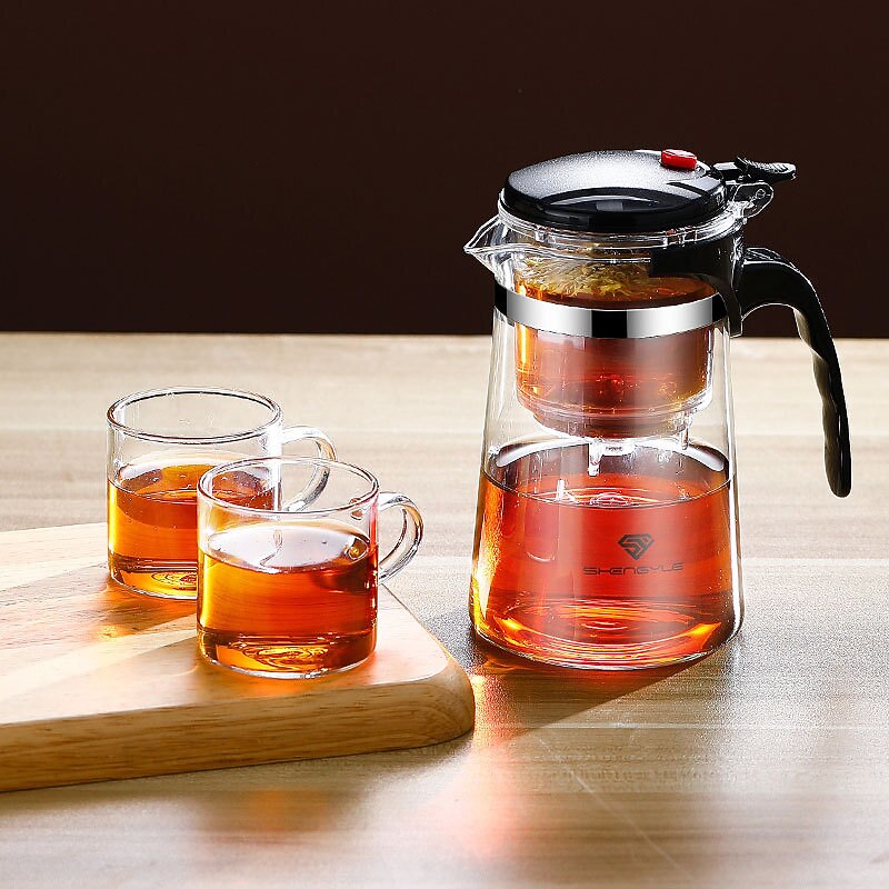 Heat Resistant Glass Teapot With Stainless Steel Tea Strainer Infuser Flower Kettle Kung Fu Teawear Set Puer Oolong Pot3