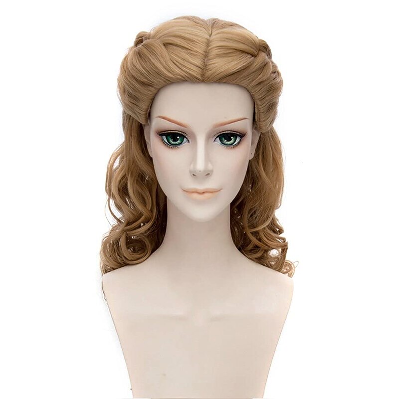 Cinderella Wig Curly Brown Wig for Women Long Wavy Wig Girls Cosplay Halloween Wigs3
