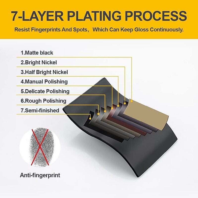 Bathroom Sink Faucet with Two Crystal Knob Handles Waterfall Matte Black/Chrome Deck Mounted Widespread 3 Holes Bathroom Faucets for Bathtub or Sink4