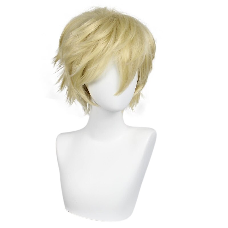 Short Blonde Men's Cosplay Wig for Christmas Event Party Halloween Wigs3