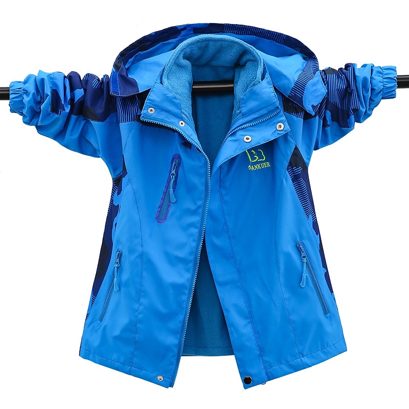 Boys' 3D Camo Jacket Long Sleeve Fall Winter Cool Sport Kids 3-13 Years Vacation Sport Regular Fit2