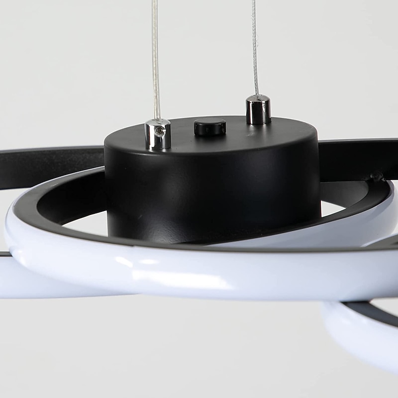 80W LED Ceiling Light Four Circle Adjustable Height Led Modern Restaurant Ceiling Light Gold and Black Suitable for Dining Room and Bedroom AC110V AC220V2