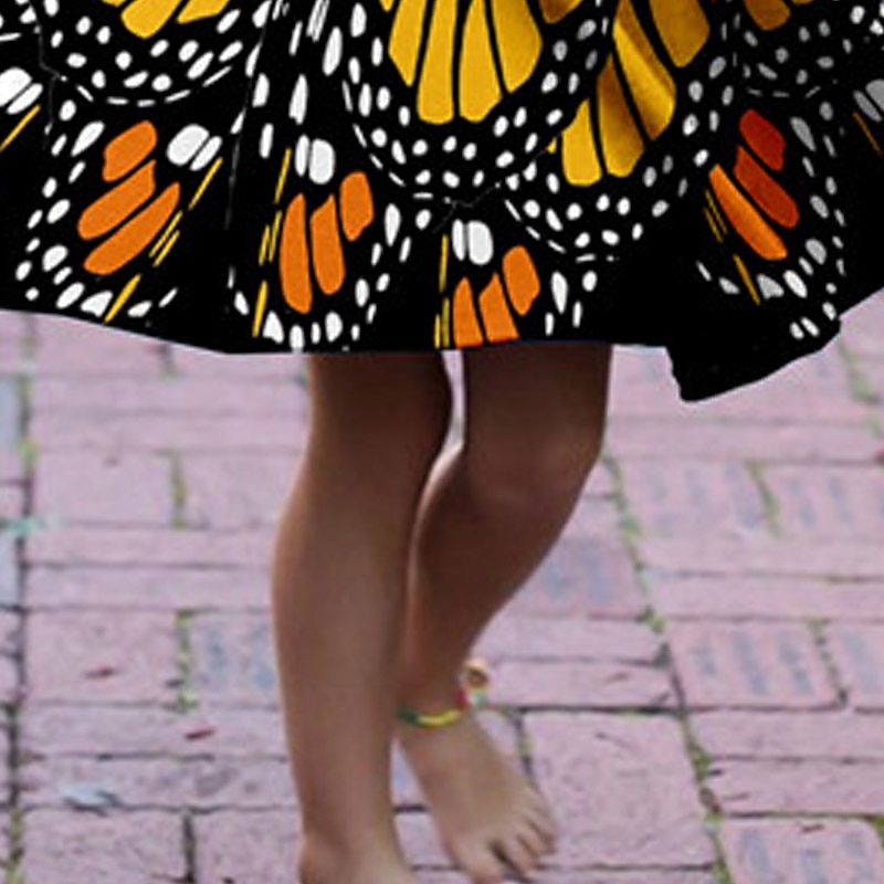 Girls' 3D Animal Butterfly Dress Long Sleeve 3D Print Fall Winter Vacation Daily Holiday Cute Casual Sweet Kids 3-10 Years Swing Dress A Line Dress Above Knee Regular Fit2