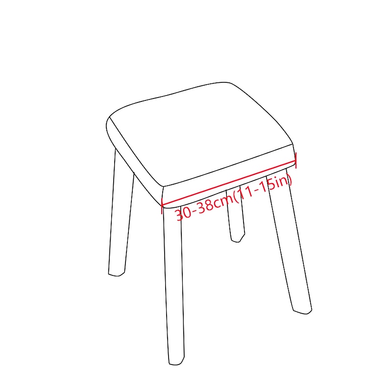 Stretch Square Bar Stool Chair Covers Seat Slipcover for Dining Hotel Bar Elastic Grey Green Plain Solid Soft Durable Washable3