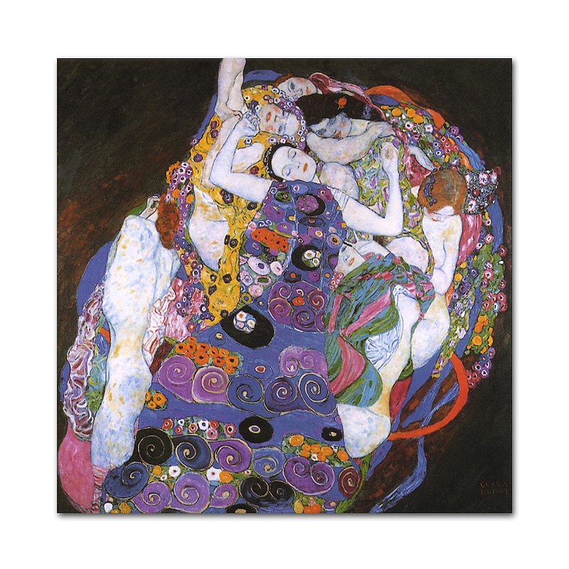 Mintura Handmade Portrait of Adele Bloch-Bauer Oil Painting On Canvas Wall Art Decoration Gustav Klimt Famous Picture For Home Decor Rolled Frameless Unstretched Painting3