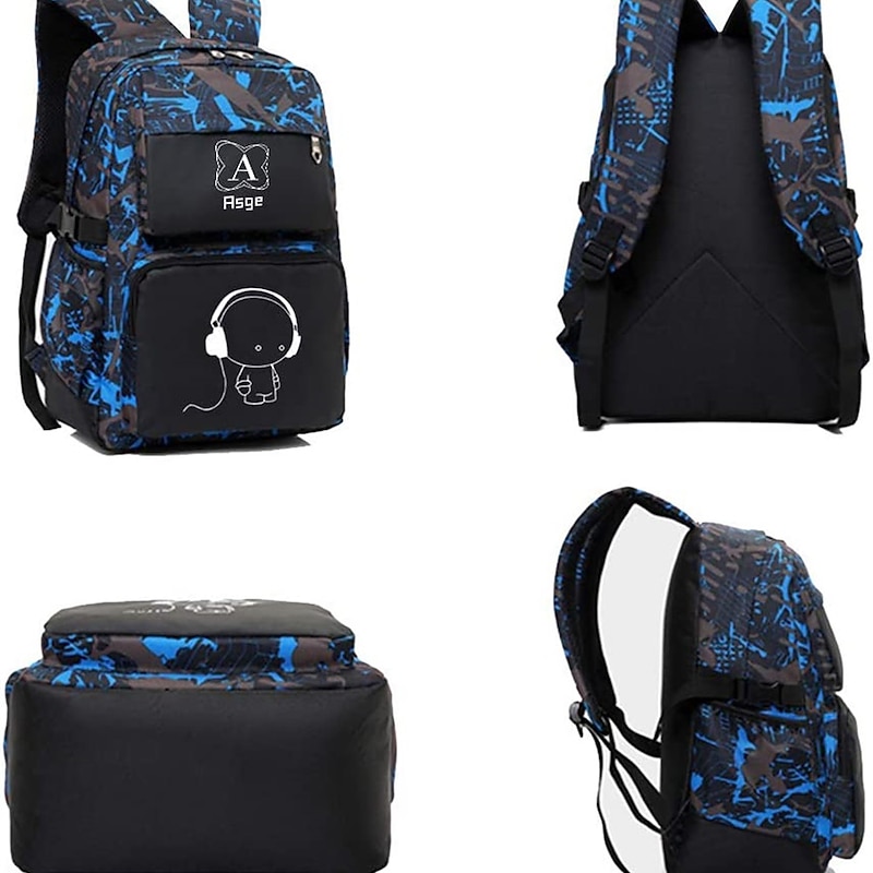 Backpacks School Backpack Set with Sling Bag Boys Backpacks for School Backpack with USB Charger Reflective Waterproof Backpack Back to School Gift4