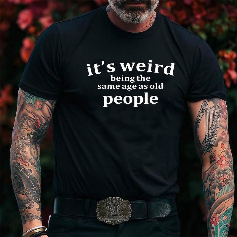 Men's Letter T Shirt Casual Style Cotton Short Sleeve Graphic Shirt Black White Gray Comfortable Tee Outdoor Street Fashion Designer Clothing