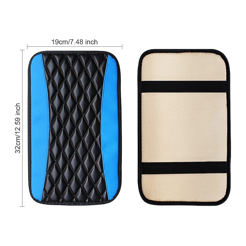 Auto Center Console Cover Pad Universal Fit for Nissan and Ford Fusion SUV/Truck/Car Waterproof Car Armrest Seat Box Cover Leather Auto Armrest Cover3