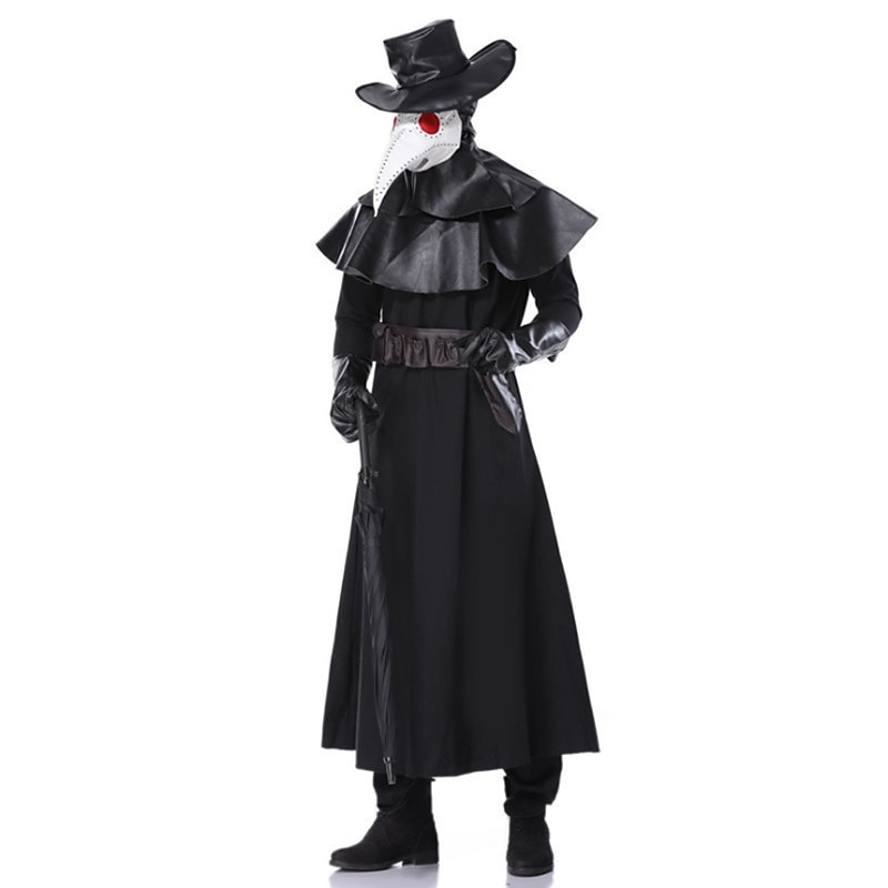 Plague Doctor Halloween Cosplay Costume Masquerade Steampunk Adults' Men's Women's Masquerade Mardi Gras Easy Halloween Costumes Dress Up4