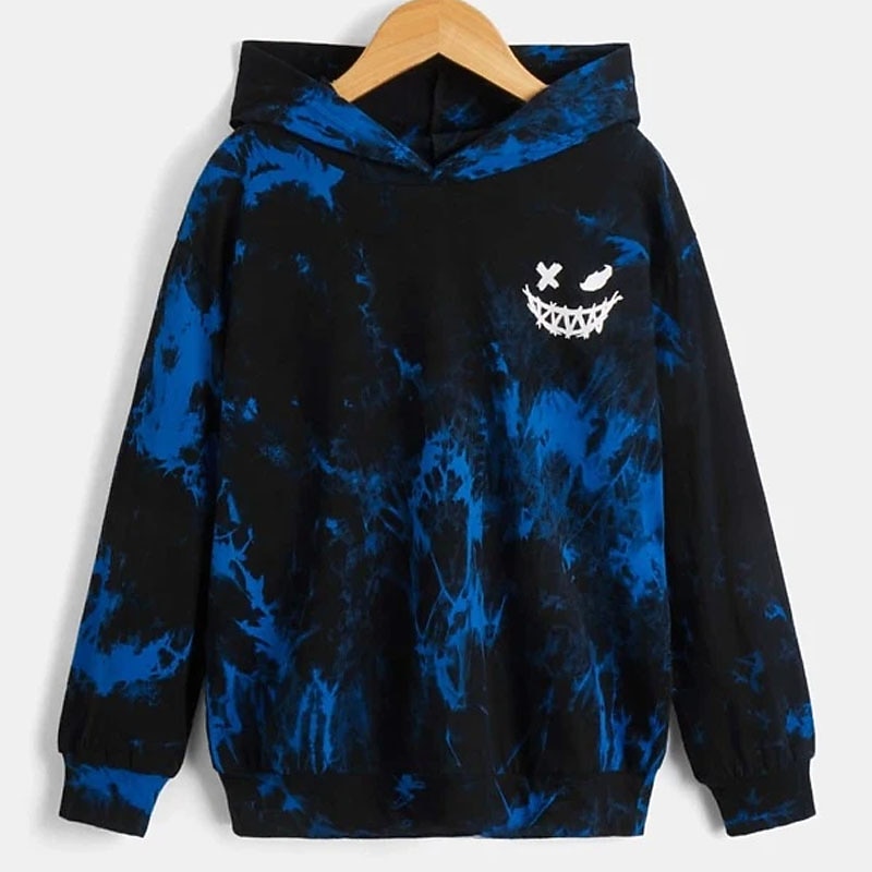 Halloween Boys 3D Tie Dye Hoodie Long Sleeve 3D Print Spring Fall Active Sports Fashion Polyester Kids 3-13 Years Outdoor Daily Indoor Regular Fit2