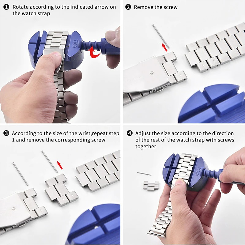 Link Bracelet Compatible with Apple Watch band 38mm 40mm 41mm 42mm 44mm 45mm 49mm Buckle Luxury Metal Clasp Stainless Steel Strap Replacement Wristband for iwatch Series Ultra 8 7 6 5 4 3 2 1 SE3