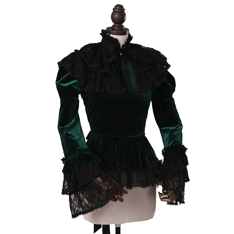 Rococo Victorian Ball Gown Blouse / Shirt Masquerade Plus Size Fancy Dress Women's Masquerade Carnival Party Halloween Adults' Blouses2