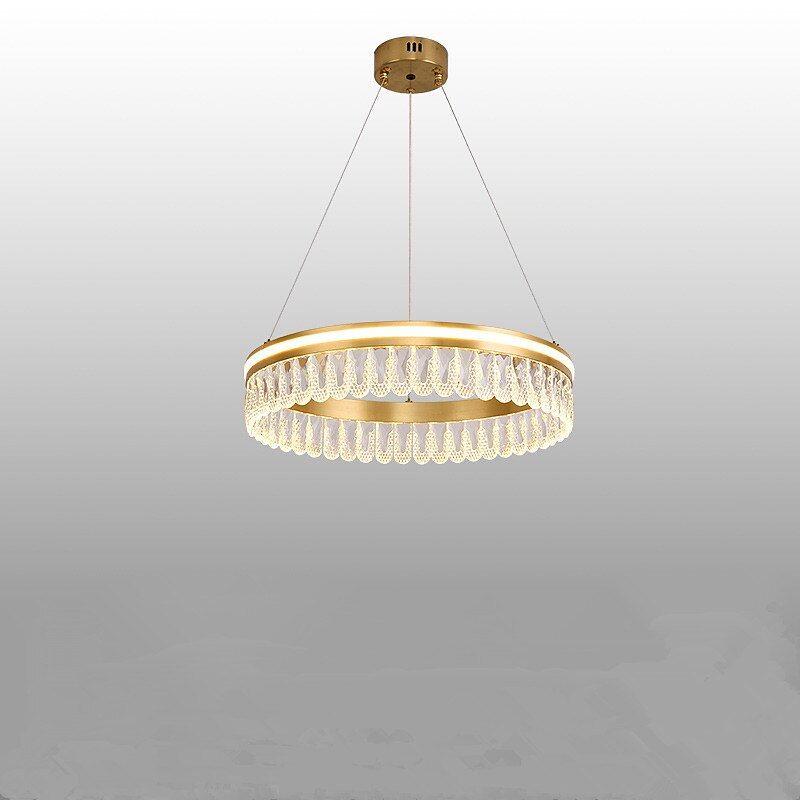 New Crystal Living Room Chandelier Modern Simple Circular Master Bedroom Lamp Creative Dining Room Lamp4