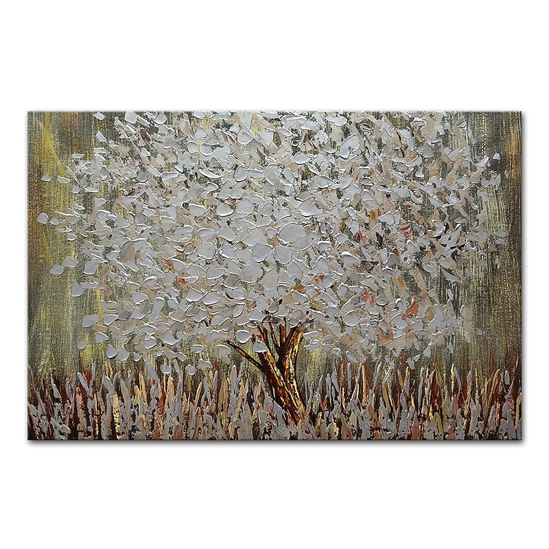 Mintura Handmade Thick Texture Tree Landscape Oil Paintings On Canvas Wall Art Decoration Modern Abstract Picture For Home Decor Rolled Frameless Unstretched Painting2