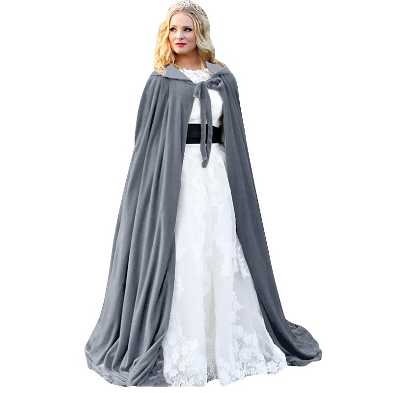 Retro Vintage Medieval Renaissance Cape Cloak Witch Viking Outlander Fancy Dress Women's Celtic Viking Fantasy Carnival Masquerade Performance Kid's Adults' Cloak Cap3