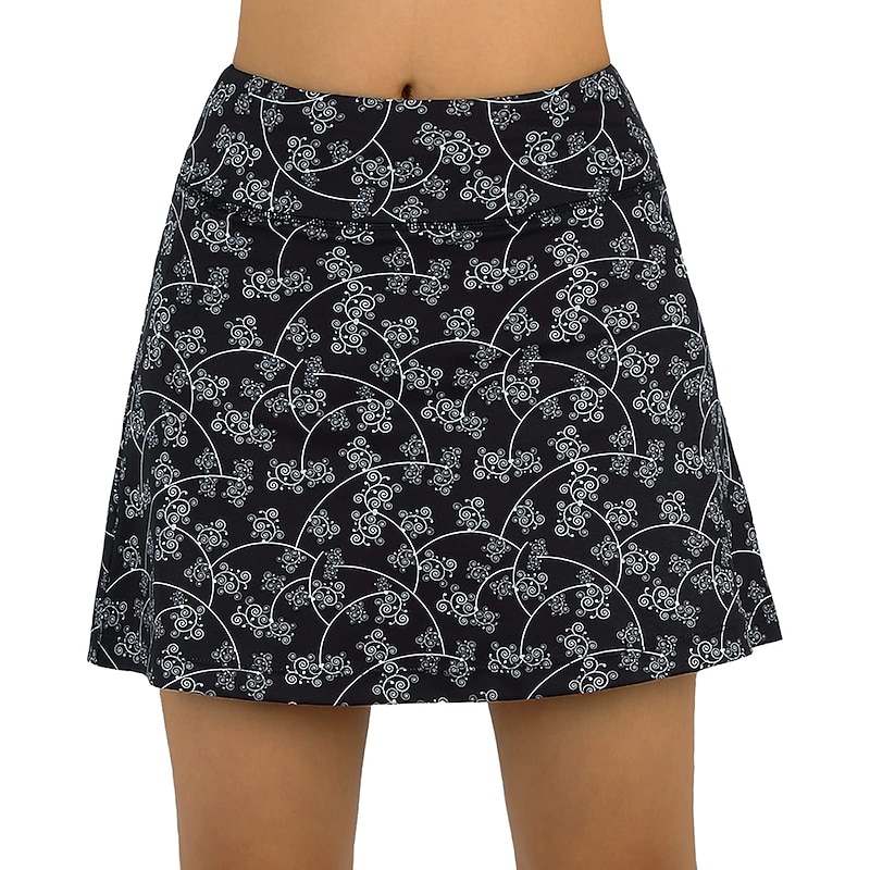 Women's Floral Botanical Cycling Skort Skirt Bike Skirt Bottoms Mountain Bike MTB Road Bike Cycling Sports 3D Pad Cycling Quick Dry Moisture Wicking Black Red Spandex Clothing Apparel Bike Wear4