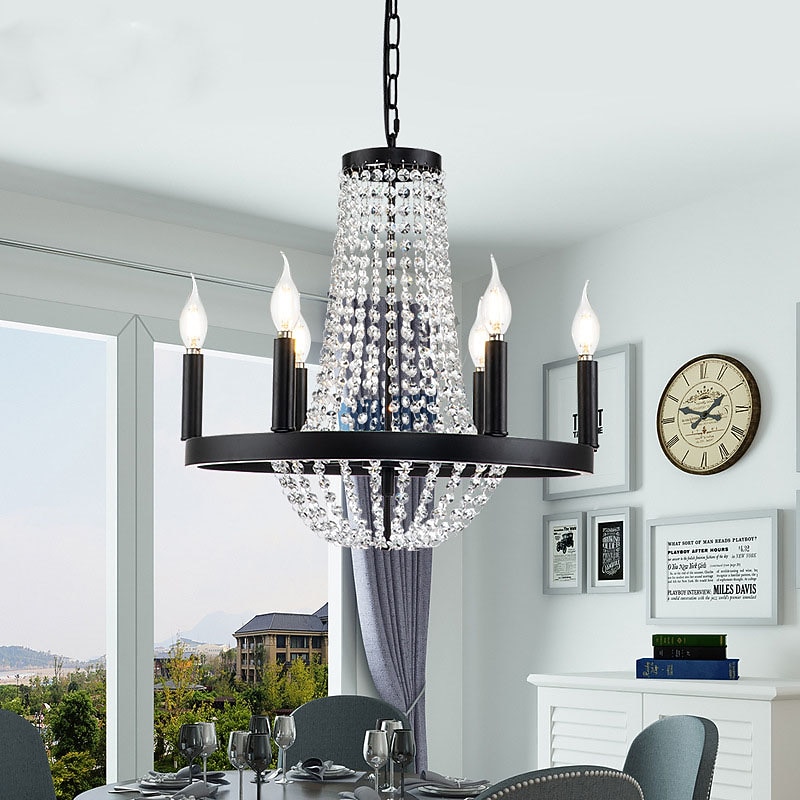 48cm Unique Design Chandelier Metal Painted Finishes Vintage 220-240V