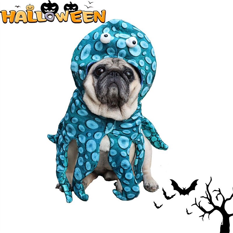 Autumn Winter Christmas Festival Funny Octopus Dress Up Costume Pet Clothes Cat Dog Funny Transformation Dress